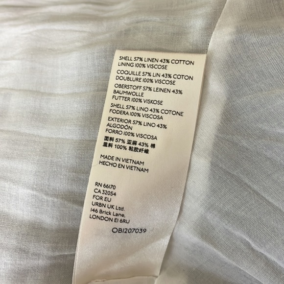 New FREE PEOPLE Stella Blazer Jacket Navy Blue White Stripe Fluted Sleeve - Picture 14 of 14